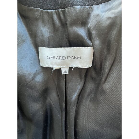 Gerard Darel Wool Blend Colorblock Coat With Removable Collar - Size EU 36 US 4 - Picture 5 of 5